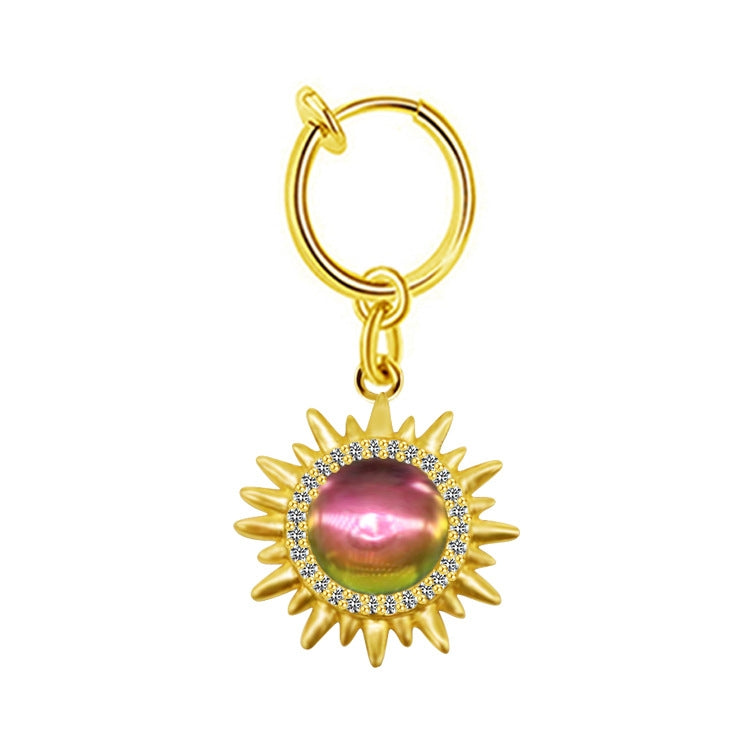 Casual Tropical Sunflower Gold Plated Rhinestone Belly Ring