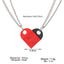 Casual Heart Shape Alloy Unisex Pendant Necklace with Interlocking Blocks