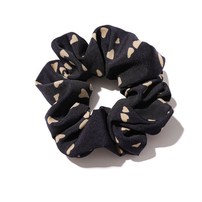 Casual Heart Shape Print Hair Tie - Korean Style Scrunchie Headwear