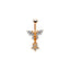 Rose Gold Plated Zircon Butterfly & Snowflake Belly Ring with Rhinestones