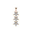 Rose Gold Plated Zircon Butterfly & Snowflake Belly Ring with Rhinestones