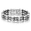Casual Punk Multi-Layer Stainless Steel Silicone Men's Bracelet
