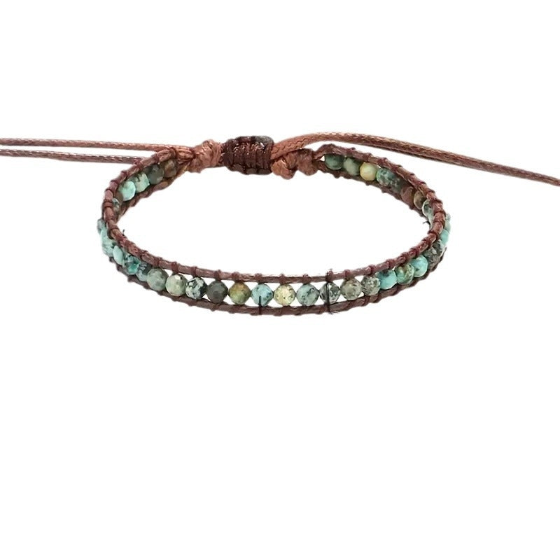 Casual Unisex African Turquoise Geometric Rope Bracelet