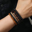 Casual Retro Geometric Wood Beaded Multi-Layer Unisex Bracelet