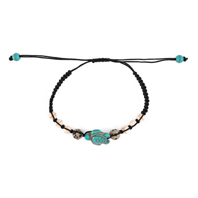 Casual Retro Tortoise Turquoise Beaded Bohemian Bracelet