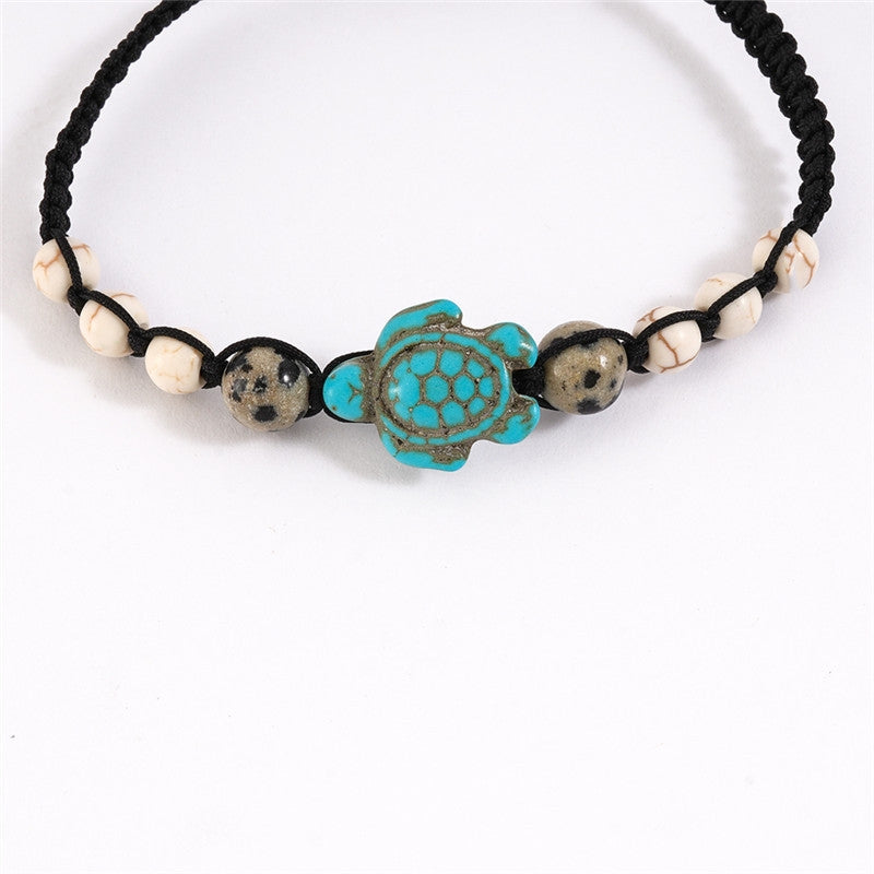 Casual Retro Tortoise Turquoise Beaded Bohemian Bracelet