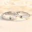 Casual Sun Moon Adjustable Silver Couple Ring