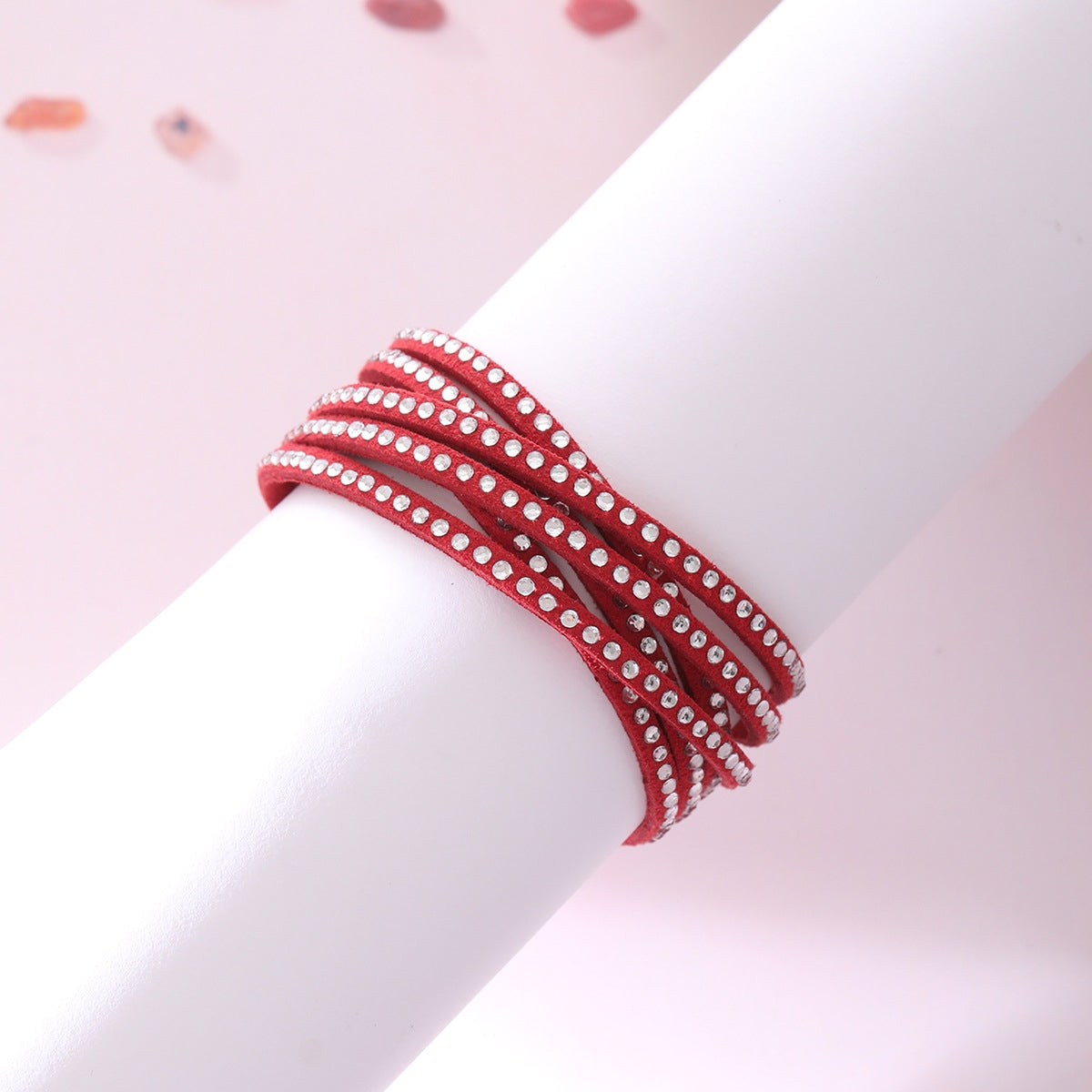 Casual Korean Velvet Rhinestone Multi-Layer Bracelet for Women