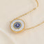 Casual Shiny Evil Eye Zircon Stainless Steel Chain Bracelet