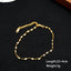 Gold Plated Stainless Steel Adjustable Women's Anklet Set