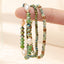 Casual Geometric Crystal Beaded Layered Bracelet Set