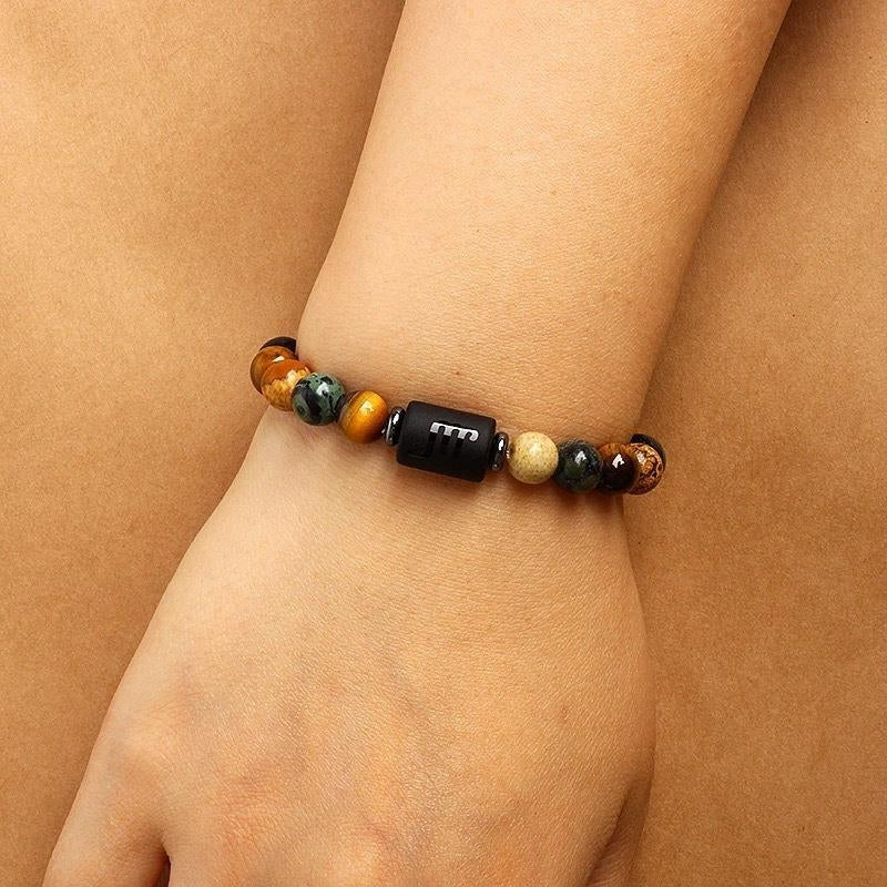 Casual Constellation Natural Stone Beaded Bracelets with Tiger Eye and Picture Stone