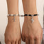 Casual Cross Alloy Couple Bracelets Set with Handmade Braided Rope