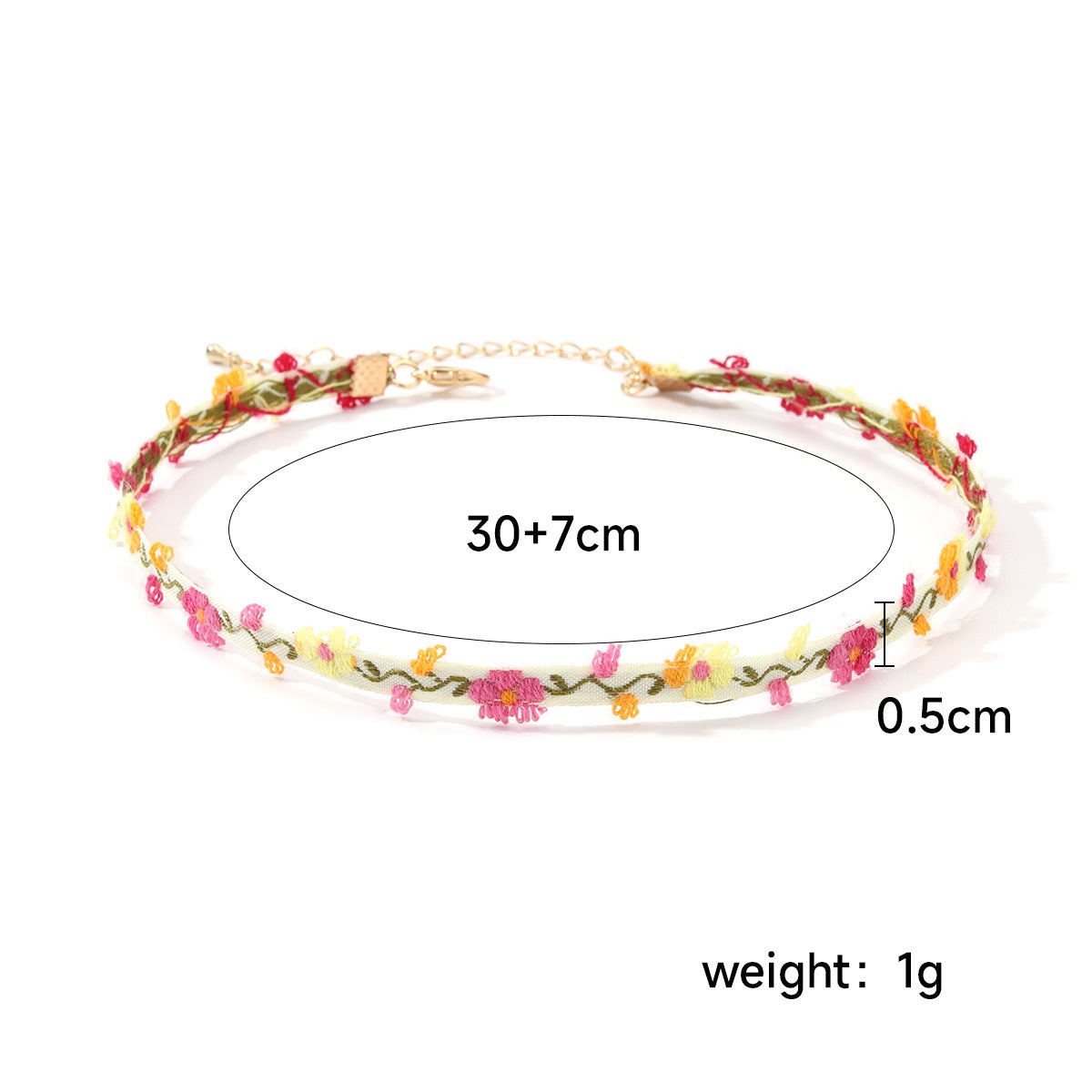 Casual Floral Linen Alloy Handmade Women's Fashion Choker Necklace