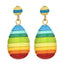 Casual Geometric Alloy Enamel Women's Drop Earrings - Multicolor Fashion Statement