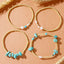 Casual Geometric Pearl & Turquoise Bead Stacked Bracelet Set - Women's Summer Jewelry 2024