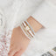 Casual Heart Shape PU Leather Rhinestone Women's Bracelet