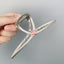 Casual Pink Letter Metal Hair Claw Clip