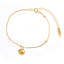 Casual Minimalist 18K Gold Plated Stainless Steel Women's Anklet