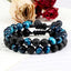 Casual Volcanic Rock Tiger Eye Beaded Bracelet with Adjustable Design