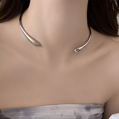 Casual Minimalist Water Drop Pendant Choker Necklace