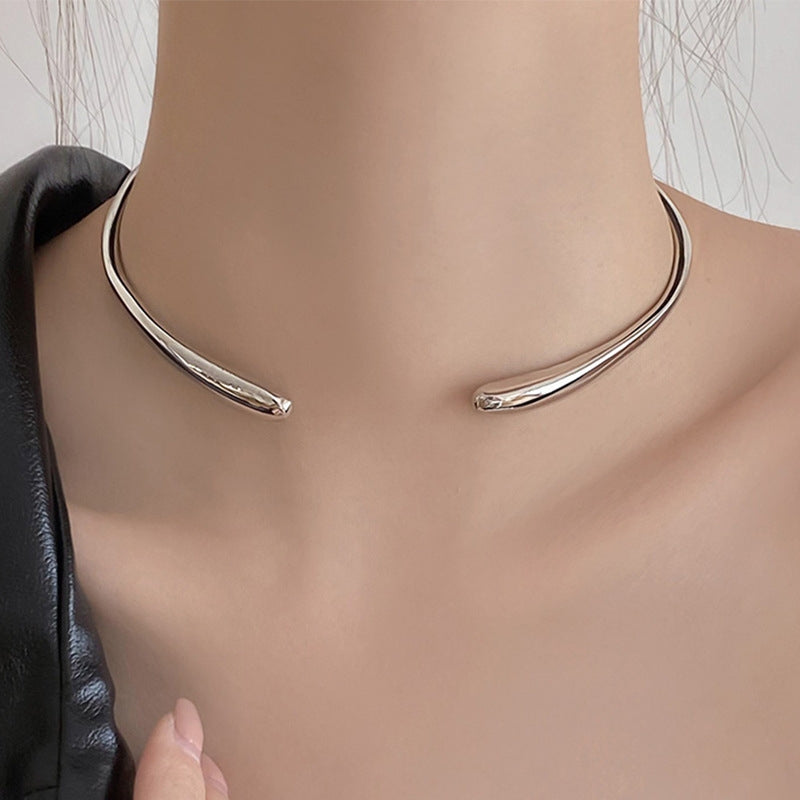 Casual Minimalist Water Drop Pendant Choker Necklace