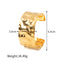 18K Gold Plated Titanium Steel Hammer Pattern Bangle Bracelet for Women
