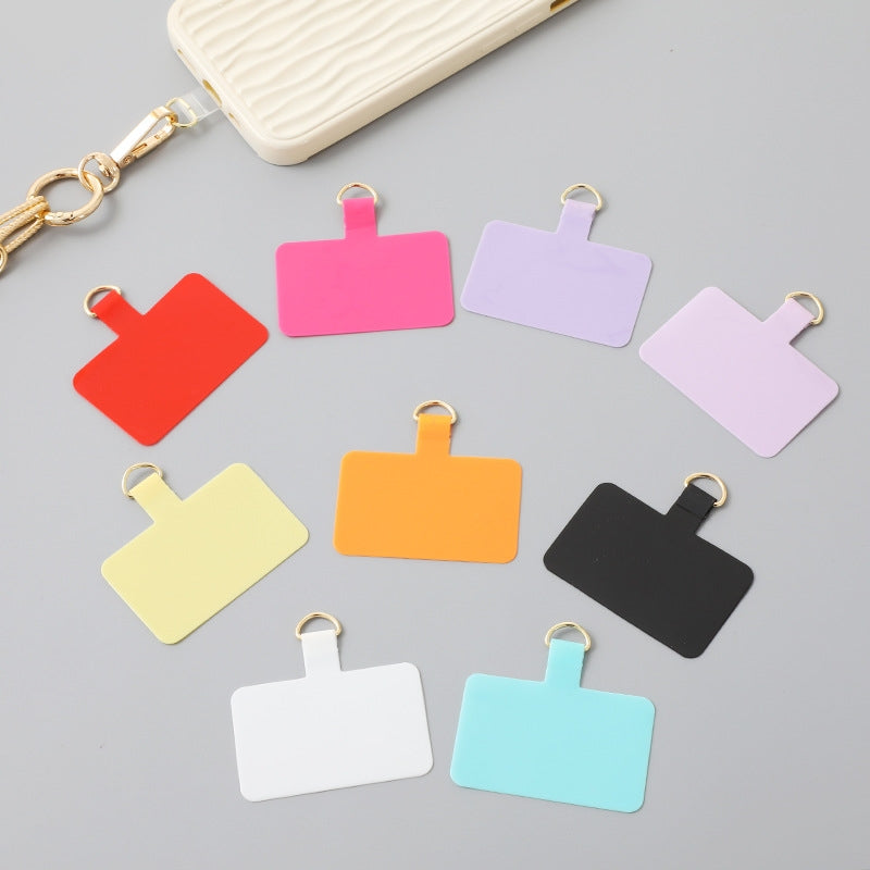 Casual Square TPU Mobile Phone Chain with Universal Anti-Loss Card Holder