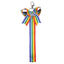 Casual Stripe Bow Knot Rhinestone Keychain Pendant Gift