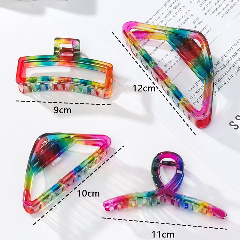 Casual Gradient Polygonal Hair Claw Clip - Fashionable Hair Accessory