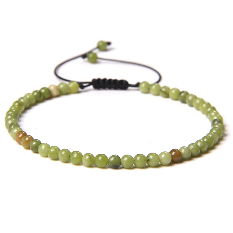 Casual Natural Agate Stone Adjustable Knitting Bracelet