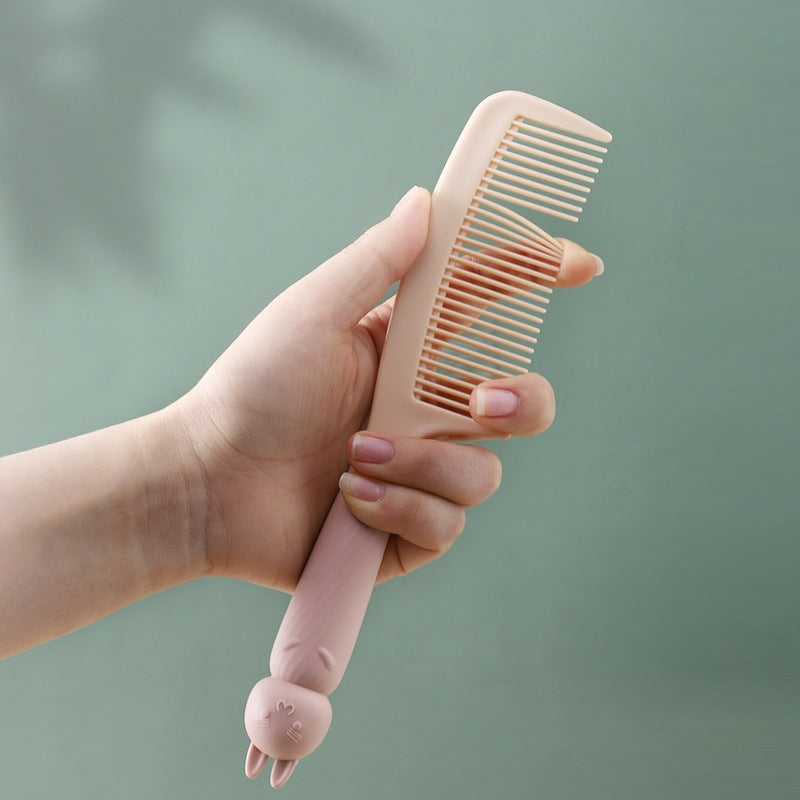 Casual Solid Color Portable Hairdressing Comb for Long Hair