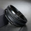 Casual Multi-Layer Braided PU Leather Stainless Steel Men's Bracelet