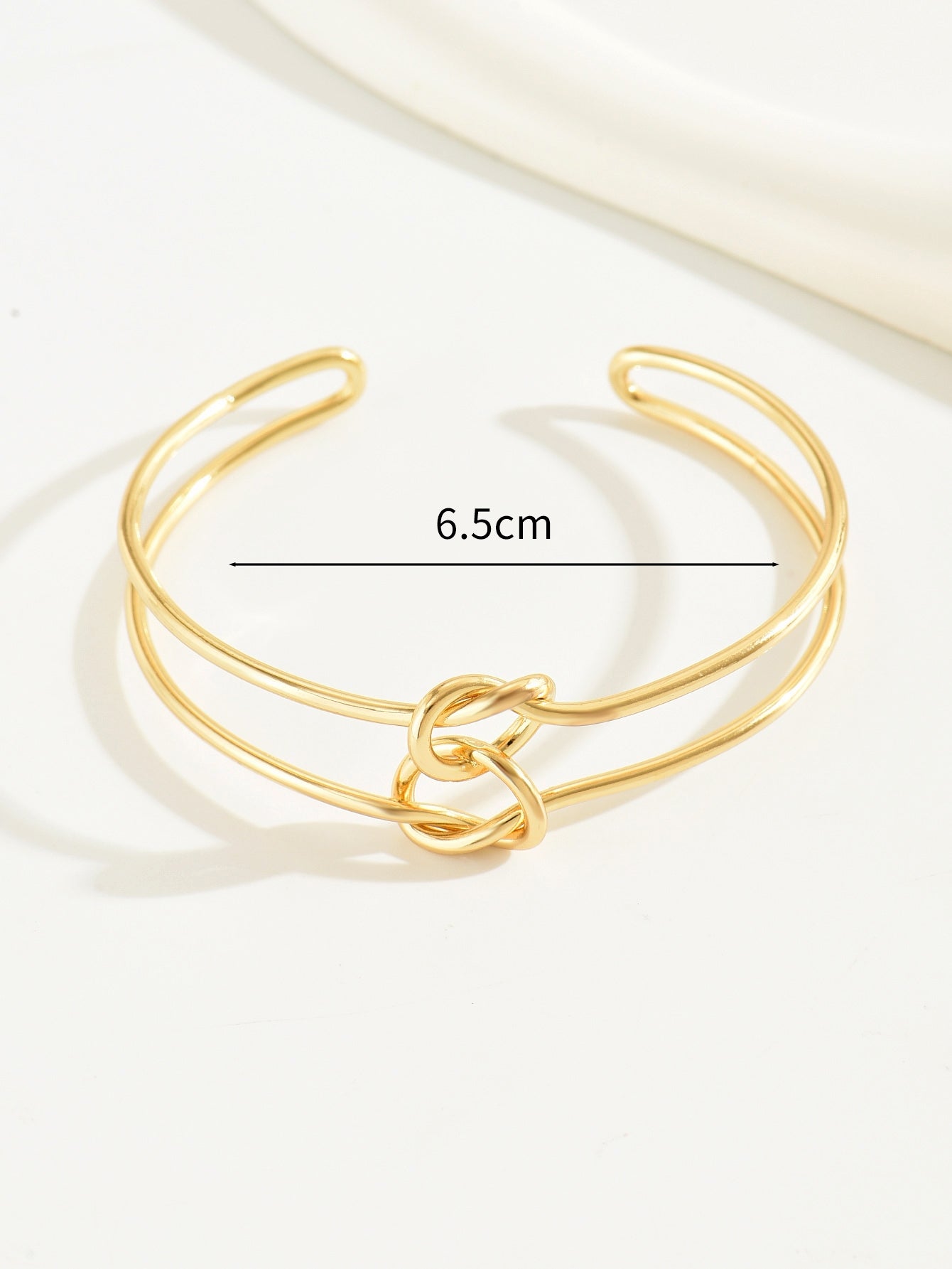 Casual Streetwear Solid Color Alloy Knotted Open Infinity Women's Bracelet