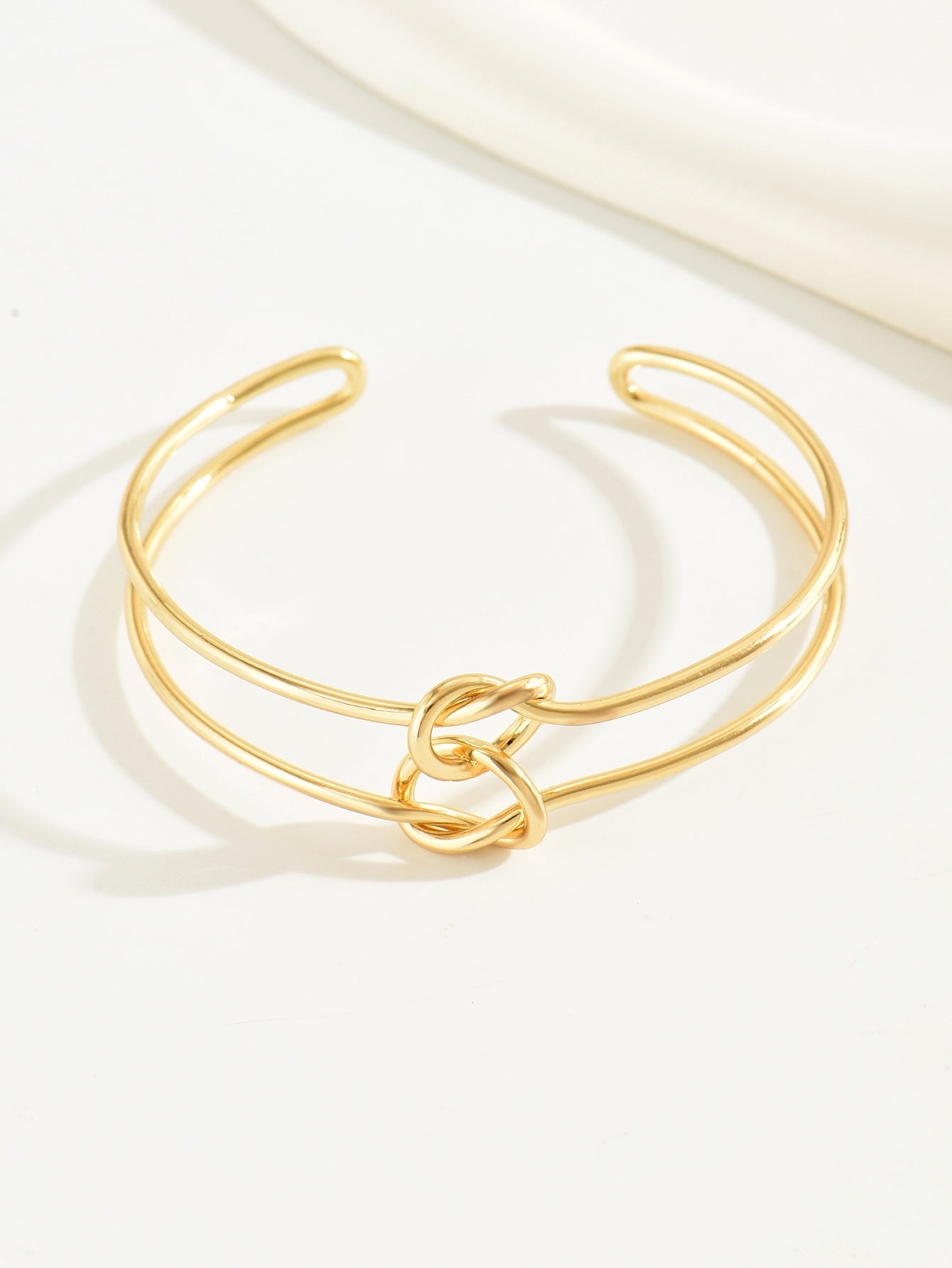 Casual Streetwear Solid Color Alloy Knotted Open Infinity Women's Bracelet
