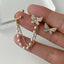 Casual Vintage Zircon Butterfly Pearl Chain Tassel Ear Cuffs and Studs for Women