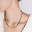 Emerald Green Geometric Crystal Beaded Necklace for Women