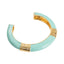 Casual Vintage Enamel Textured Open Cuff Bracelet for Women