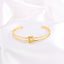 Vintage Style 18K Gold Plated Titanium Steel Cuff Bracelet - High-End Simple Design