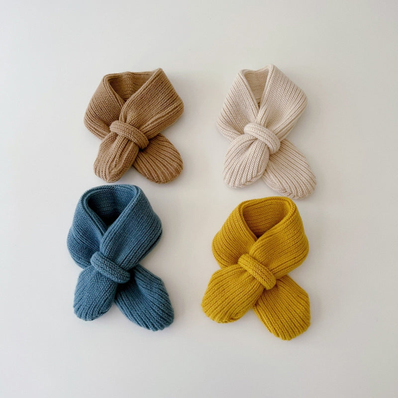 Children's Unisex Solid Color Knit Scarf - Winter 2023 Collection