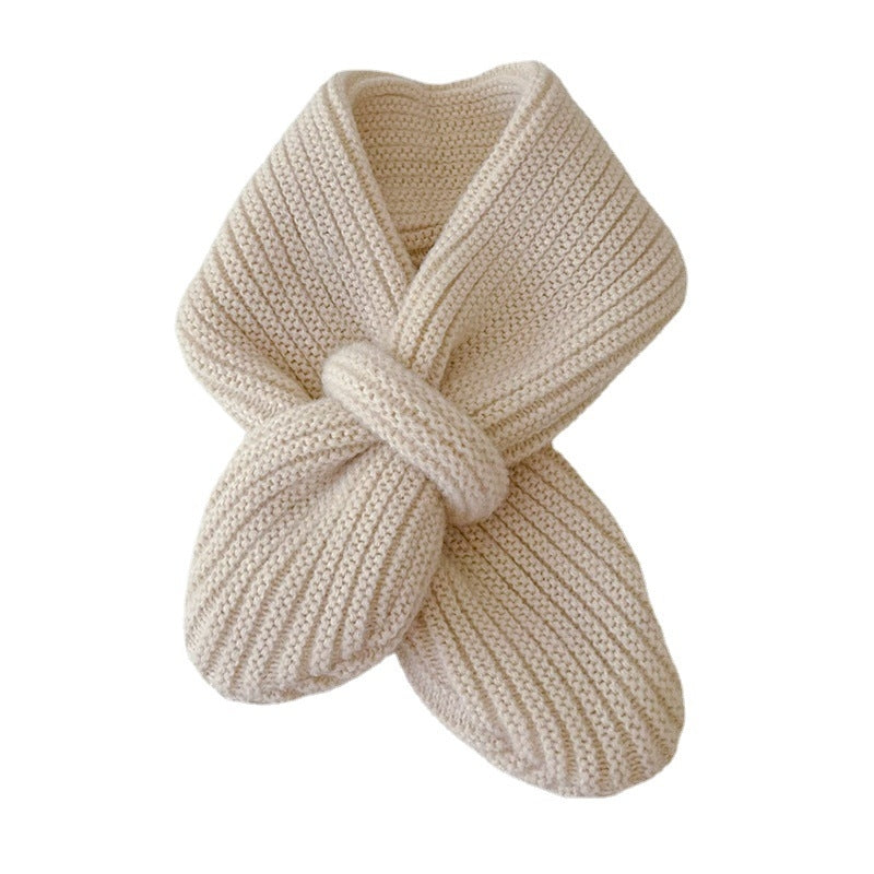 Children's Unisex Solid Color Knit Scarf - Winter 2023 Collection