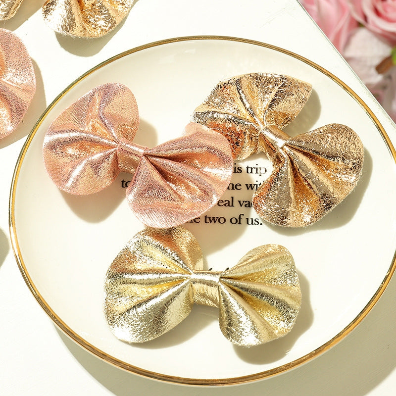 Children's Shiny Leather Bow Hair Clip