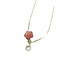 Chinoiserie Elegant Peach Pink Rose Resin Pendant Necklace 2023 Fashion Beaded Accessory