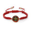 Chinoiserie Enamel Unisex Bracelet with Chinese Knot and St. Benedict Charm