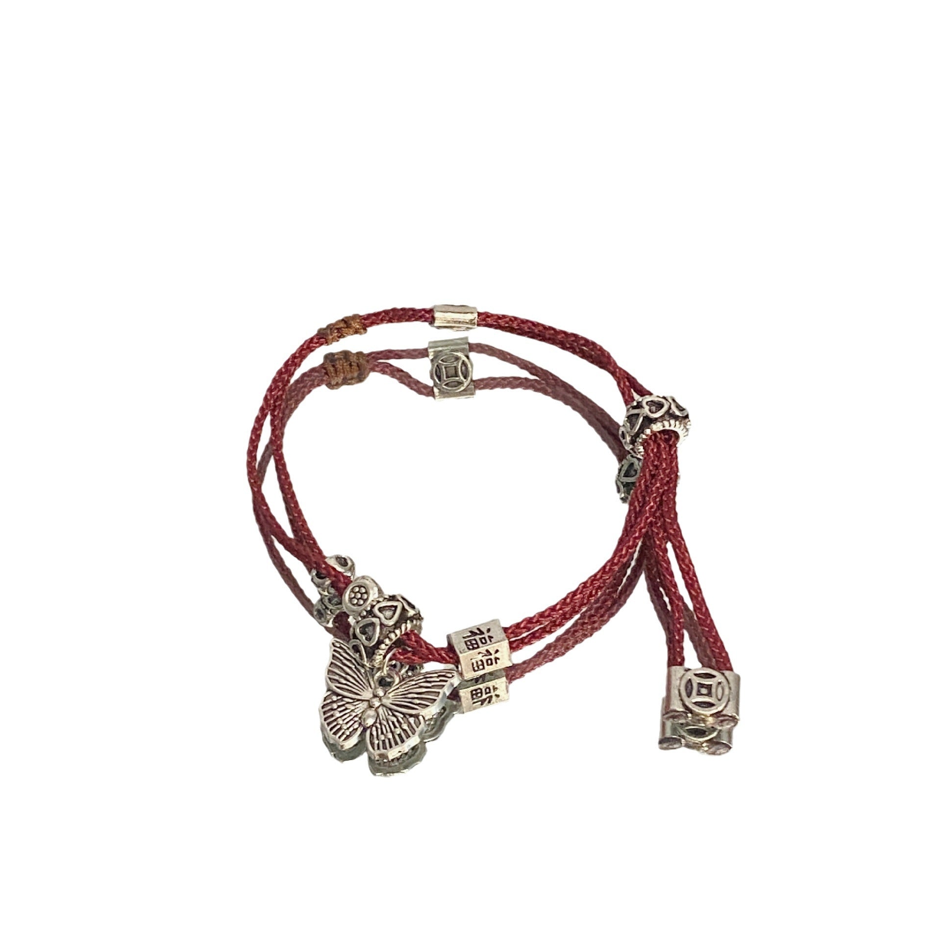 Chinoiserie Bamboo Bow Knot Beaded Bracelet - Vintage Retro Design for Women