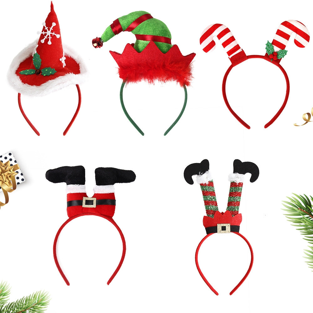 Christmas Elf Hat Cartoon Style Festival Headband for Kids