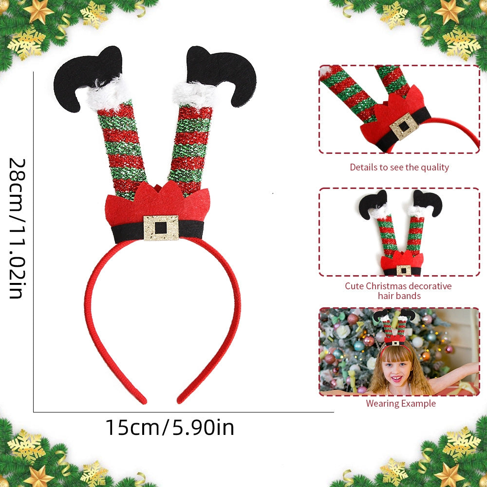 Christmas Elf Hat Cartoon Style Festival Headband for Kids