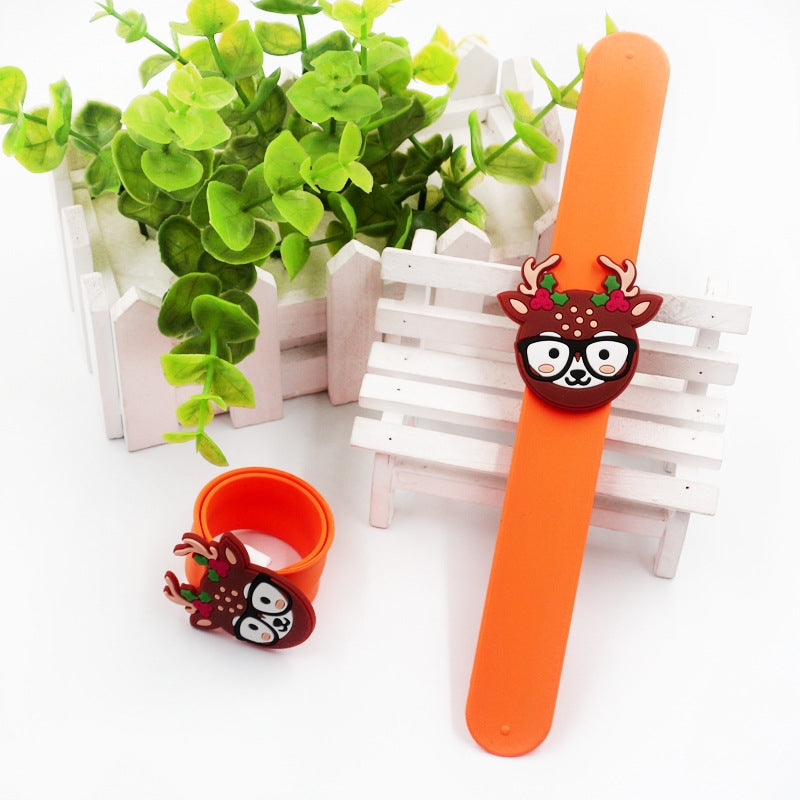 Christmas Cartoon Santa Claus Elk Silicone Bracelet Set