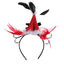 Christmas Feather Santa Hat Headband Party Costume Accessory