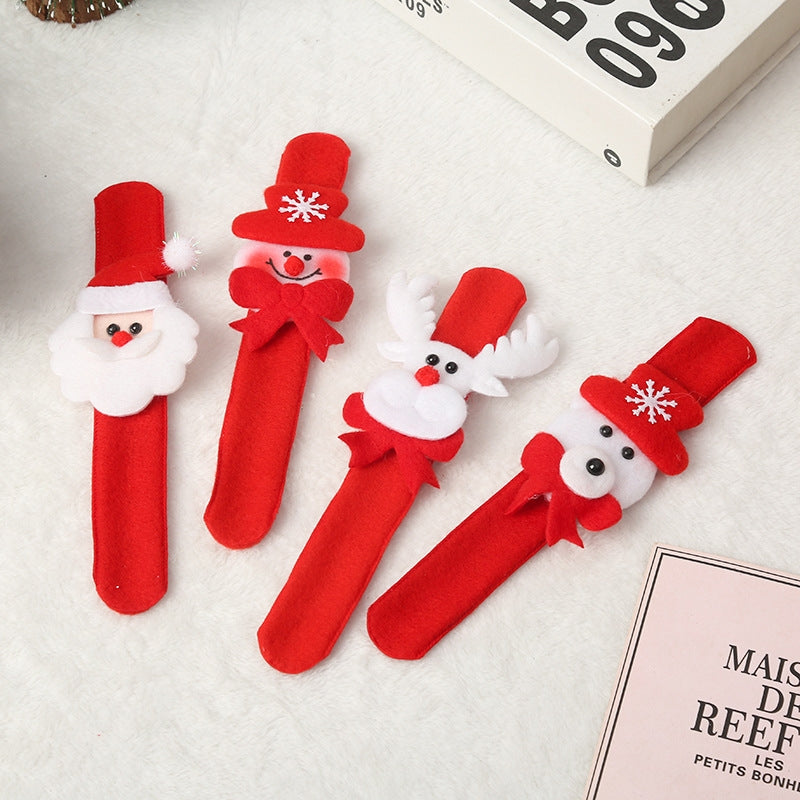 Christmas Santa Claus Decorative Props and Children's Gift Bracelet Set